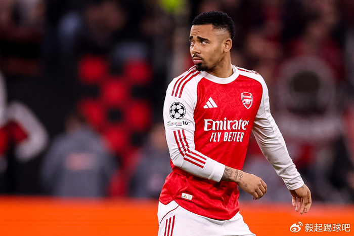 热苏斯拒绝续约 阿森纳夏季或出售巴西前锋